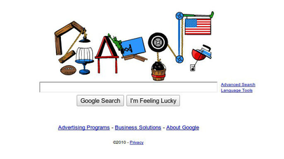 Google Rube Goldberg artwork