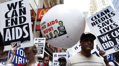 A rally against AIDS