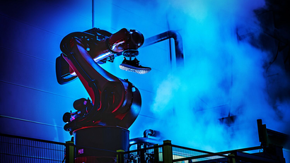 A robot in Adidas' "Speedfactory"