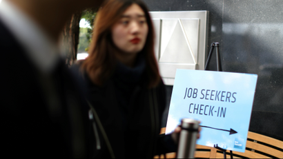 job seekers sign