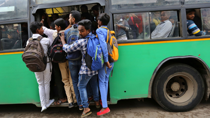 India crowded bus