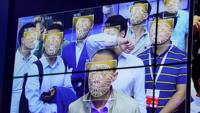 Visitors experience facial recognition technology at Face++ booth during the China Public Security Expo in Shenzhen, China October 30, 2017. Picture taken October 30, 2017.