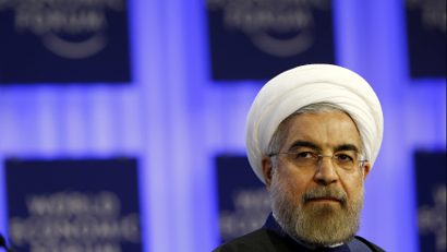 Iran's President Hassan Rouhani attends a session at the annual meeting of the World Economic Forum (WEF) in Davos.