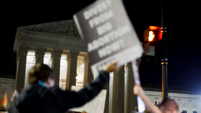 Protesters at the US Supreme Court
