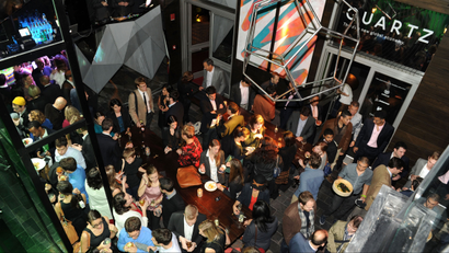 Quartz's launch party in New York on October 25, 2012.
