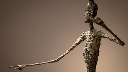Alberto Giacometti's sculpture "L'homme Au Doigt" (Pointing man)