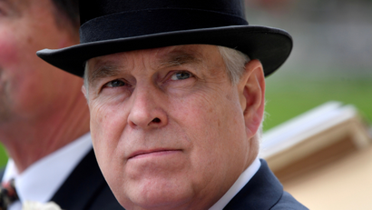 Britain's Prince Andrew in an ascot.