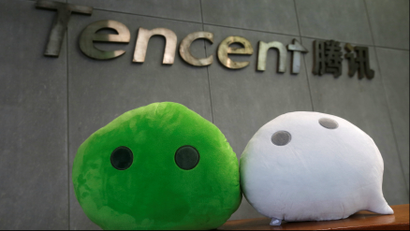 WeChat mascots are displayed inside Tencent office at TIT Creativity Industry Zone in Guangzhou, China May 9, 2017. Picture taken May 9, 2017.