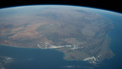 A view of South Africa from the International Space Station.