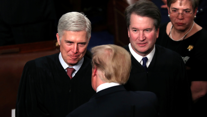 Trump and his previous two Supreme Court nominees.