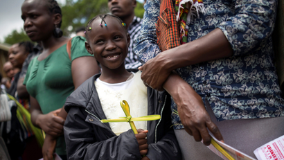 Catholic Christian worshippers take part in a Palm Sunday ceremony in Nairobi, Kenya April 9, 2017.