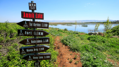 Directional signs are seen in Ammiq Wetland
