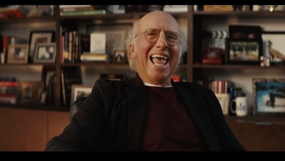 Larry David in the FTX commercial