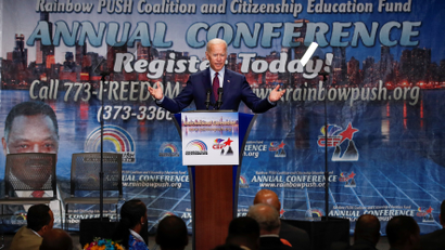 Joe Biden defended his record on civil rights during a speech in Chicago today—and may have further damaged his bid for the Democratic presidential nomination instead. Speaking at the Rainbow Push Coalition, a group of nonprofits organized by Jesse Jackson, Biden spoke about the importance of the labor movement, Martin Luther King Jr.'s support for unions, and pledged to undo the Donald Trump-backed tax bill that cut taxes for the wealthy and corporations. (The entire speech is on CSPAN). Then he spoke about the differences in values of homes in black neighborhoods and white ones, before speaking to the diverse  social-justice-minded audience about the importance of recognizing that teenagers in hooded sweatshirts were not all violent criminals. @VanJones68 At a Rainbow Push Coalition conference Joe Biden just said... "Maybe that kid in a hoodie could be the next poet laureate and not a gang banger" Joe has got to go pic.twitter.com/VD3NiGQaWt — One Star Kyle ★✰✰✰✰ (@MrStinkFingers) June 28, 2019 "We need to make sure that black mothers feel confident when they send their son out on the street that they will be safe," Biden said. "We've got to recognize that kid wearing a hoodie may very well be a poet laureate, and not a gang banger." Biden was confronted by California senator Kamala Harris during last night's Democratic debate in Miami about his lack of support for desegregation of US schools the 1970s "I do not believe you are a racist," Harris said to Biden before telling him that she felt hurt by his wistful reminiscing about his 1970s friendships with two senators who "built their reputations and careers on segregation and race," referring to Biden's recent remarks about working with James Eastland of Mississippi and Herman Talmadge of Georgia. "You also worked with them to oppose busing," Harris said. "You know there was a little girl in California who was part of the second class to integrate public schools, and she was bused to school every day. And that little girl was me. So, it cannot be an intellectual debate among Democrats. We have to take it seriously and we have to act swiftly." His comments today are likely to increase concerns that a man elected as a US senator from Delaware at age 29 in 1972 is out of touch with Democrats today.