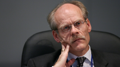 Swedish Central Bank Governor Stefan Ingves listens during a meeting.