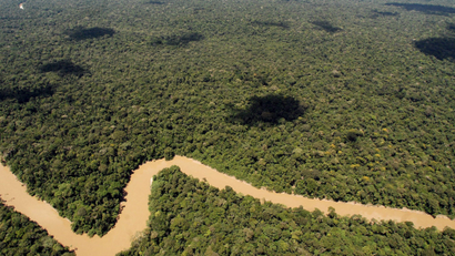 A photograph made available on 04 October 2013 shows the river Tiputini as it passes by the northern border of Yasuni National Park in Ecuador, 16 May 2007. The Ecuadoran Congress approved on 03 October 2013 new drilling for oil development and accompanying roads in the remote northeast section of Yasuni National Park, a 900,000 hectare Amazon forest which is considered one of the most biodiverse areas in the world. EPA/CECILIA PUEBLA