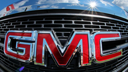 This is the grill of a 2013 GMC Terrain AWD SLT-1 on Tuesday, July 23, 2013 in Pittsburgh.