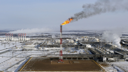 Rosneft's Vankorskoye oilfield north of the Russian Siberian city of Krasnoyarsk.
