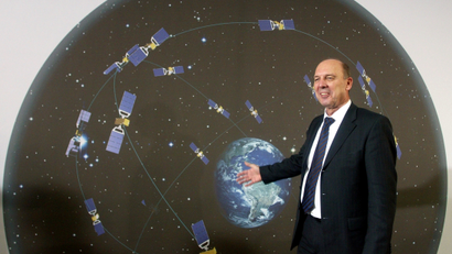 Guenter Stamerjohanns, CEO of Galileo Industries poses after a contract signing ceremony in Berlin January 19, 2006. The contract between Galileo Industries and ESA on the first industrial phase of the European satellite navigation system Galileo marks one of the most important and strategic milestones for Europe and the beginning of the implementation of the Galileo program with the In-Orbit-Validation phase.