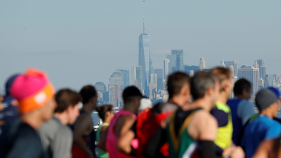 Runners at the New York City Marathon
