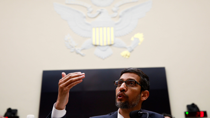 Google CEO Sundar Pichai testifies at a House Judiciary Committee hearing