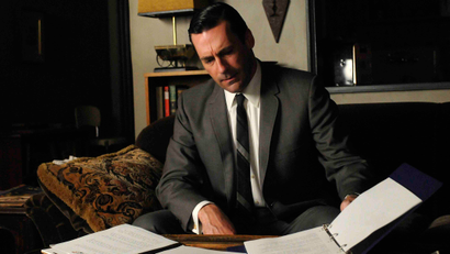 In this image released by AMC, Jon Hamm portrays Don Draper in a scene from "Mad Men."
