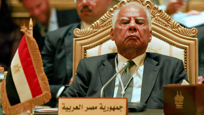 Egypt's Finance Minister Hazem el-Beblawi looks on during a group meeting of Gulf and Arab Finance Ministers in Abu Dhabi, September 7, 2011. Egypt has no plans to issue an international bond currently and will rely on the local market to meet its financing requirements, the country's finance minister said on Wednesday. El-Beblawi also said inflation in the North African country is 'relatively under control'.