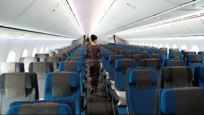 Dreamliner cabin stewardess