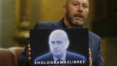 hologram protest