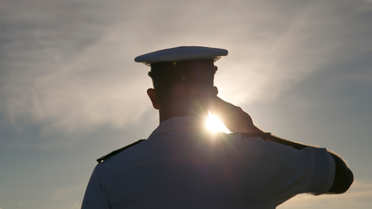 navy sailor saluting