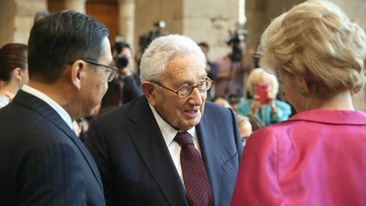 Noted fashion plate Henry Kissinger at the Met on May 4, 2015.