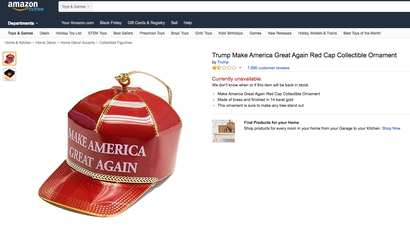 donald trump make america great again christmas ornament