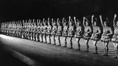The Radio City Rockettes present the Highland Fling in this Dec. 2, 1940 file photo, in New York.