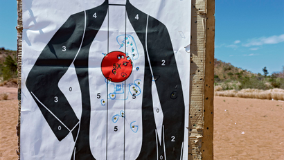 A target used by Mali's military for shooting practice