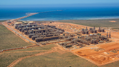 Chevron's liquefied natural gas project Gorgon in Western Australia.