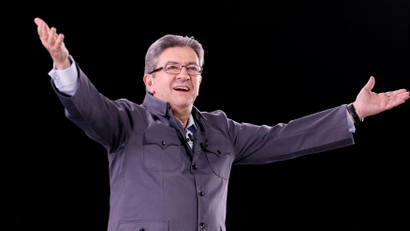 Far-left French presidential candidate Jean-Luc Melenchon