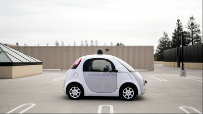 A prototype of Google's self-driving vehicle.