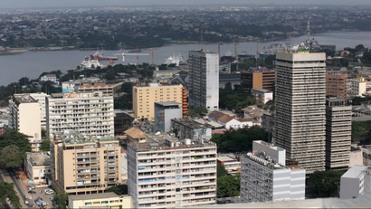 Buildings are seen in the Plateau district in Abidjan, Ivory Coast