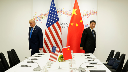 Donald Trump and Xi Jinping at the G20 leaders summit in Osaka