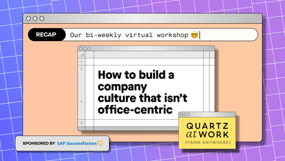 Logo for the Quartz at Work (from anywhere) workshop