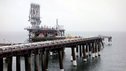 The pier at Dominion's Cove Point liquefied natural gas (LNG) plant on Maryland's Chesapeake Bay.