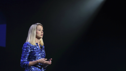 Marissa Mayer Yahoo CEO speaking at the annual Consumer Electronics Show
