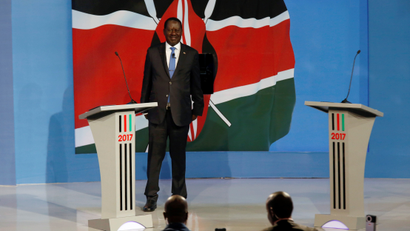 Kenyan opposition leader Raila Odinga, the presidential candidate of the National Super Alliance (NASA) coalition, attends a Presidential Debate ahead of a general election in Nairobi, Kenya, July 24,
