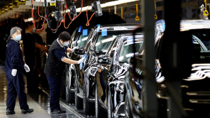 The Beijing factory of Beijing Benz Automotive Co., a joint venture by BAIC Motor and Mercedes-Benz.
