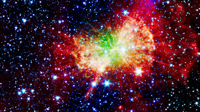 The "Dumbbell nebula," or Messier 27, shoots infrared light.