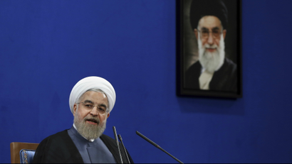 ranian President Hassan Rouhani speaks during a press conference on the second anniversary of his election, in Tehran, Iran, Saturday, June 13, 2015.