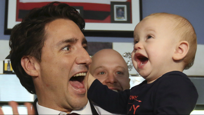 baby and justin trudeau