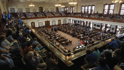 The inside of the Texas House of Representative