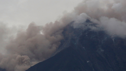 Fuego volcano is seen after a violent eruption, in San Juan Alotenango, Guatemala June 3, 2018. REUTERS/Luis Echeverria - RC1F326F30E0
