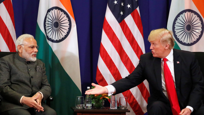 U.S. President Donald Trump holds a bilateral meeting with India's Prime Minister Narendra Modi alongside the ASEAN Summit in Manila, Philippines
